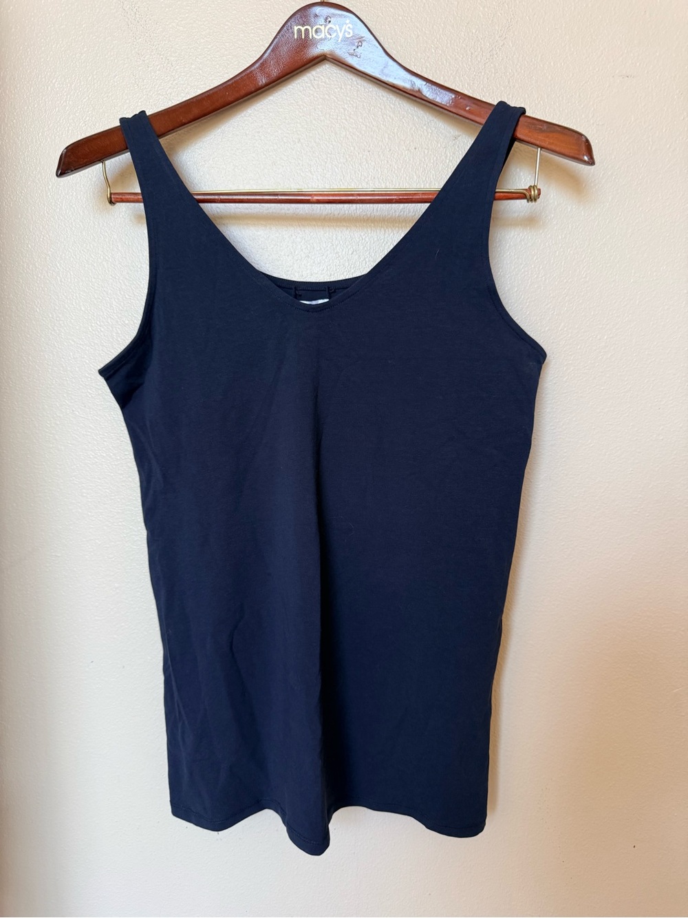 J Jill perfect reversible tank navy women’s size large cotton basic layering new